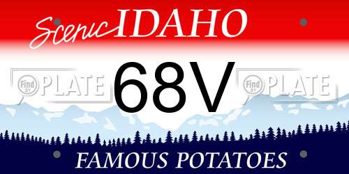 68V Idaho License Plate
