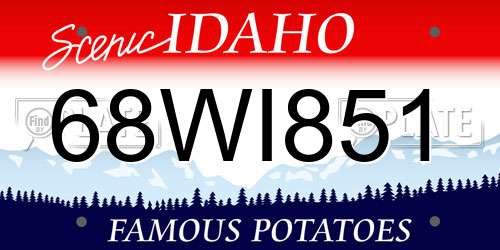68WI851 Idaho License Plate
