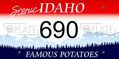 690 Idaho License Plate