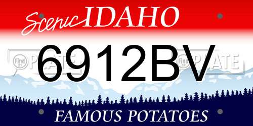 6912BV Idaho License Plate