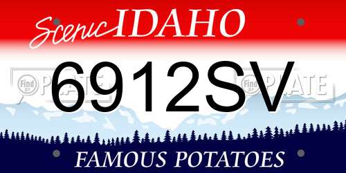 6912SV Idaho License Plate