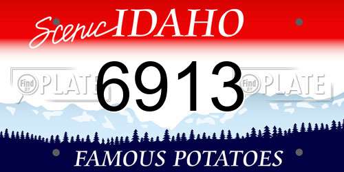 6913 Idaho License Plate