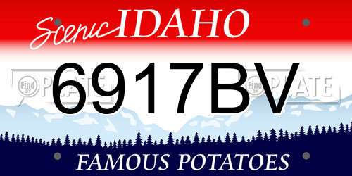 6917BV Idaho License Plate