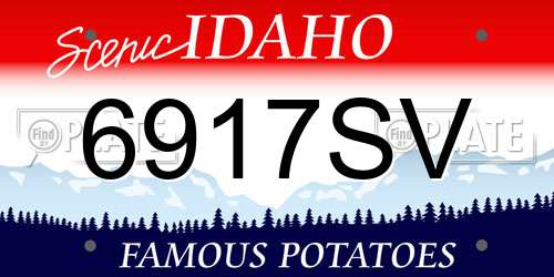 6917SV Idaho License Plate