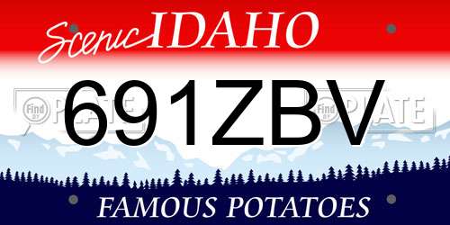 691ZBV Idaho License Plate