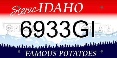 6933GI Idaho License Plate