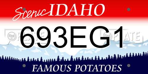 693EG1 Idaho License Plate