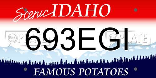 693EGI Idaho License Plate