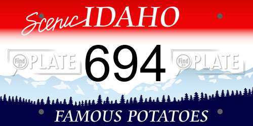 694 Idaho License Plate