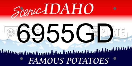 6955GD Idaho License Plate
