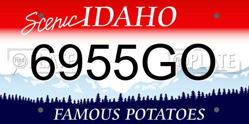 6955GO Idaho License Plate