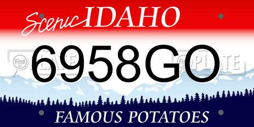 6958GO Idaho License Plate