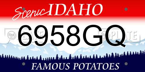 6958GQ Idaho License Plate