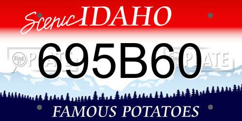 695B60 Idaho License Plate