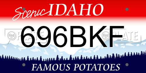 696BKF Idaho License Plate