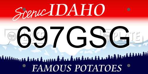 697GSG Idaho License Plate