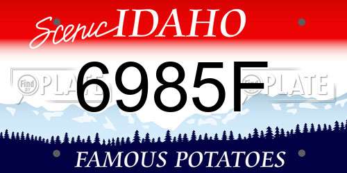 6985F Idaho License Plate