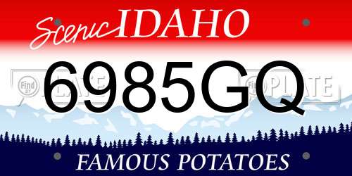 6985GQ Idaho License Plate