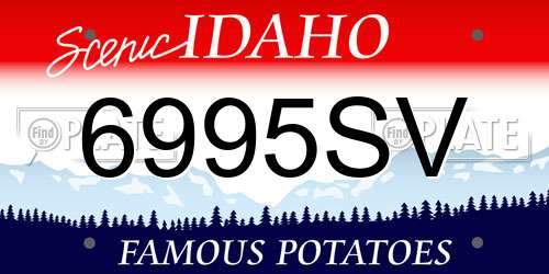 6995SV Idaho License Plate