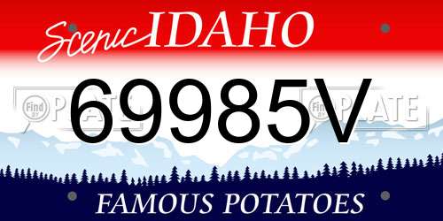 69985V Idaho License Plate