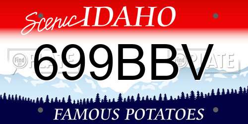 699BBV Idaho License Plate