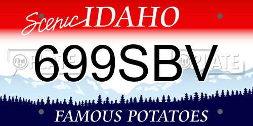 699SBV Idaho License Plate