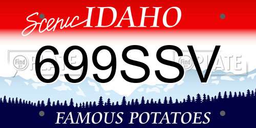 699SSV Idaho License Plate