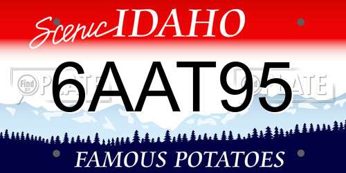 6AAT95 Idaho License Plate