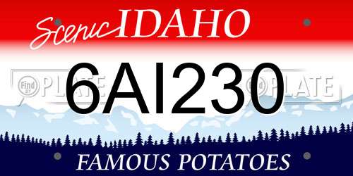 6AI230 Idaho License Plate