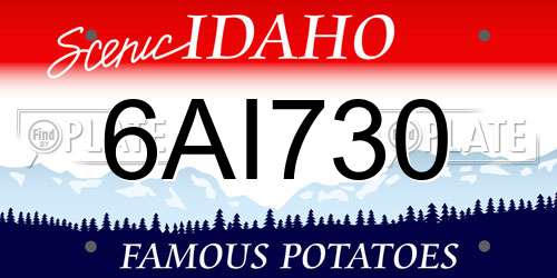 6AI730 Idaho License Plate