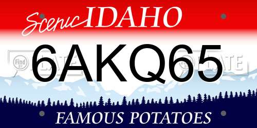 6AKQ65 Idaho License Plate
