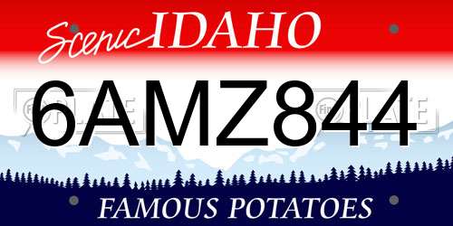6AMZ844 Idaho License Plate