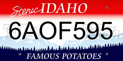 6AOF595 Idaho License Plate