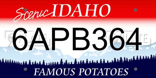 6APB364 Idaho License Plate