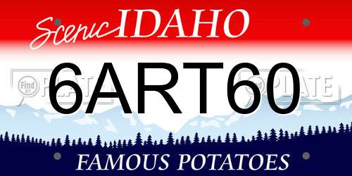 6ART60 Idaho License Plate