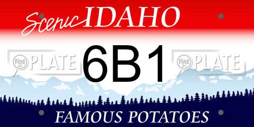 6B1 Idaho License Plate