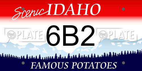 6B2 Idaho License Plate