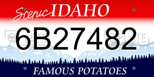 6B27482 Idaho License Plate