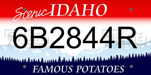 6B2844R Idaho License Plate