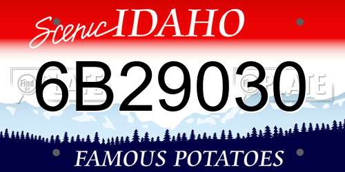 6B29030 Idaho License Plate