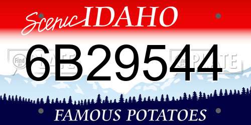 6B29544 Idaho License Plate