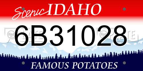 6B31028 Idaho License Plate