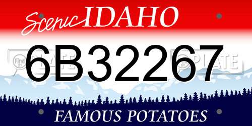 6B32267 Idaho License Plate