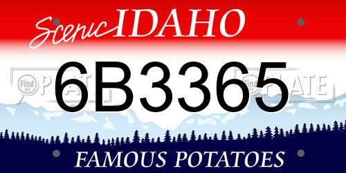 6B3365 Idaho License Plate