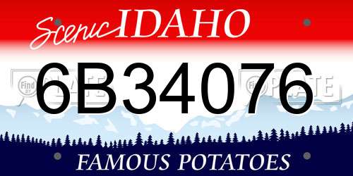 6B34076 Idaho License Plate