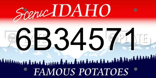 6B34571 Idaho License Plate