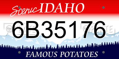 6B35176 Idaho License Plate