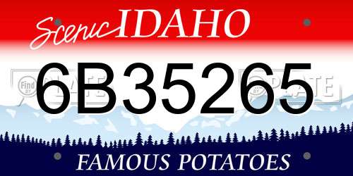 6B35265 Idaho License Plate