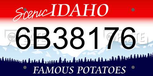 6B38176 Idaho License Plate