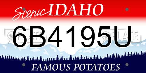 6B4195U Idaho License Plate